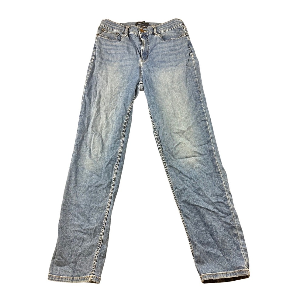Calvin Klein Jeans Women 30 Blue High Rise Slim Denim Stretch Designer Everyday